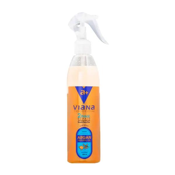 2 phase اسپری دو فاز ترمیم کننده مو حاوی روغن آرگان 300 میل VIANA HAIR 2 PHASE REPAIR WITH ARGAN OIL 300ML - Image 1